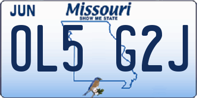 MO license plate OL5G2J