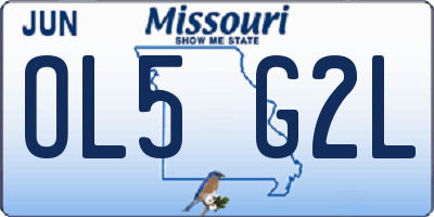 MO license plate OL5G2L