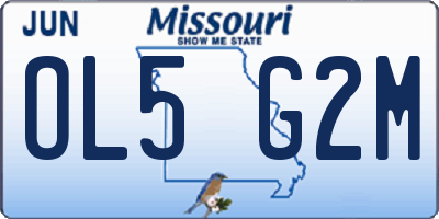 MO license plate OL5G2M