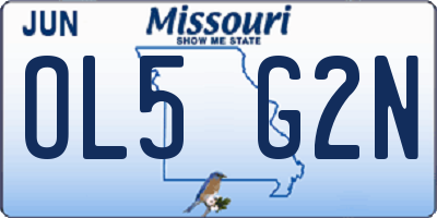 MO license plate OL5G2N