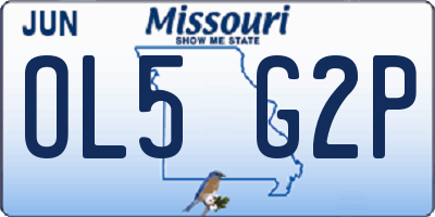 MO license plate OL5G2P