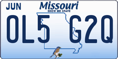 MO license plate OL5G2Q