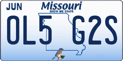 MO license plate OL5G2S
