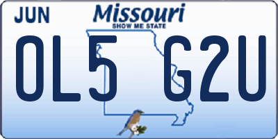 MO license plate OL5G2U