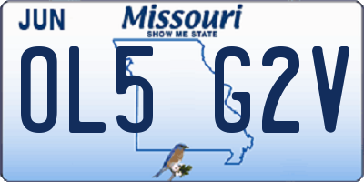 MO license plate OL5G2V