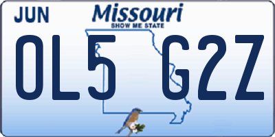 MO license plate OL5G2Z