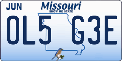 MO license plate OL5G3E