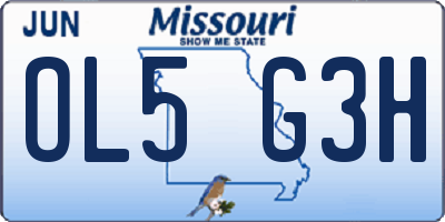 MO license plate OL5G3H