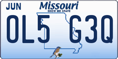 MO license plate OL5G3Q
