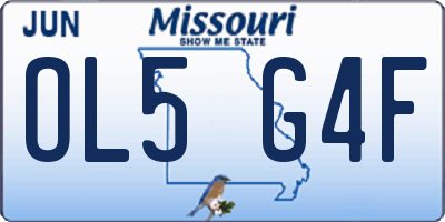 MO license plate OL5G4F