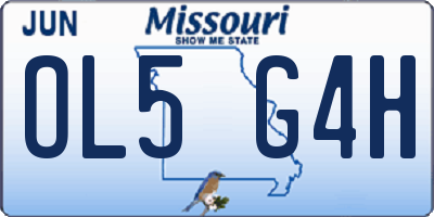 MO license plate OL5G4H