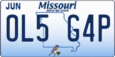MO license plate OL5G4P