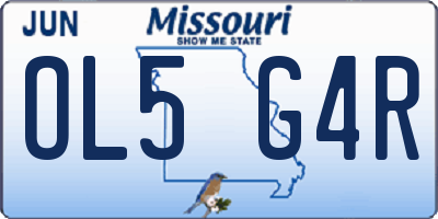 MO license plate OL5G4R