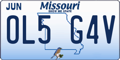 MO license plate OL5G4V