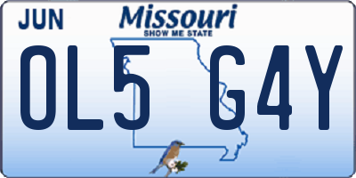 MO license plate OL5G4Y