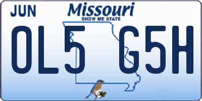 MO license plate OL5G5H