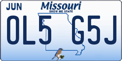 MO license plate OL5G5J