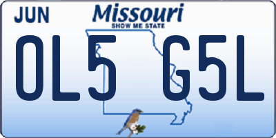 MO license plate OL5G5L
