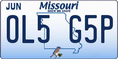 MO license plate OL5G5P