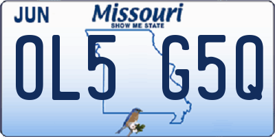 MO license plate OL5G5Q