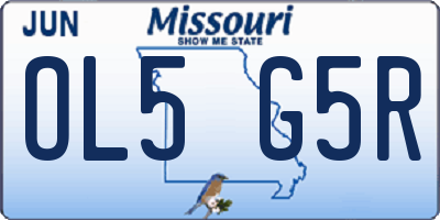 MO license plate OL5G5R