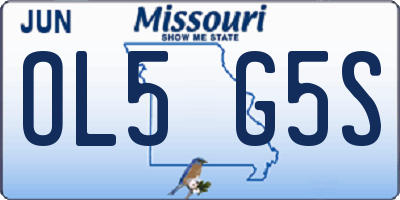MO license plate OL5G5S