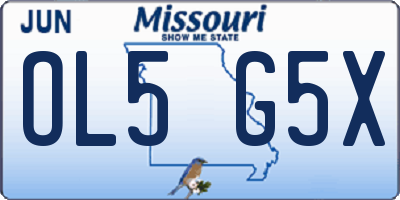 MO license plate OL5G5X