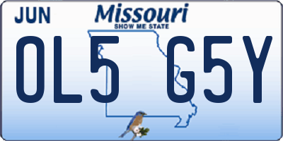 MO license plate OL5G5Y