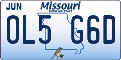 MO license plate OL5G6D