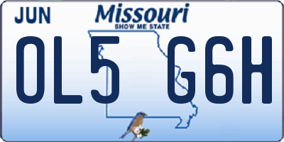 MO license plate OL5G6H