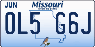 MO license plate OL5G6J