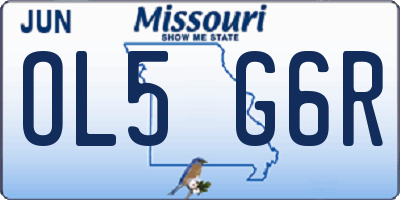 MO license plate OL5G6R