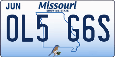 MO license plate OL5G6S