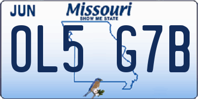 MO license plate OL5G7B