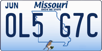 MO license plate OL5G7C