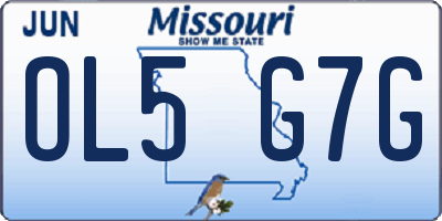 MO license plate OL5G7G