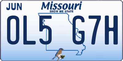 MO license plate OL5G7H