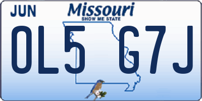 MO license plate OL5G7J