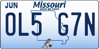 MO license plate OL5G7N