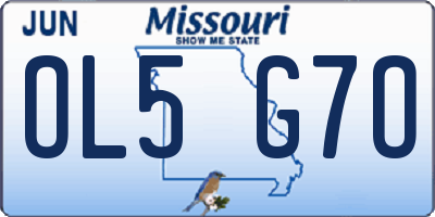 MO license plate OL5G7O