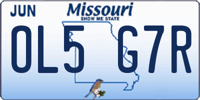 MO license plate OL5G7R