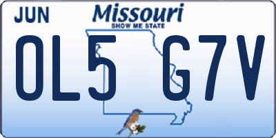 MO license plate OL5G7V