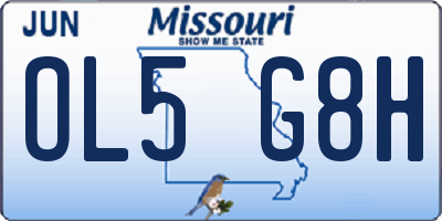 MO license plate OL5G8H