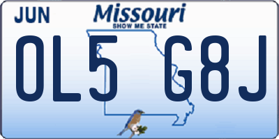 MO license plate OL5G8J