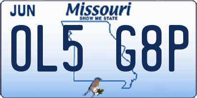 MO license plate OL5G8P