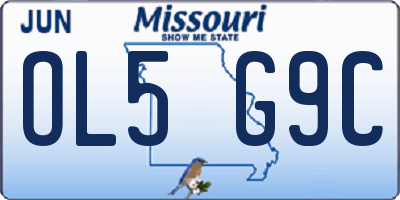 MO license plate OL5G9C