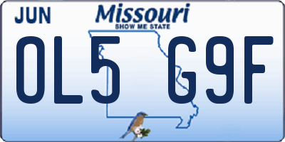 MO license plate OL5G9F