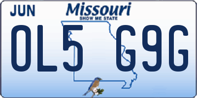 MO license plate OL5G9G