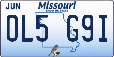 MO license plate OL5G9I