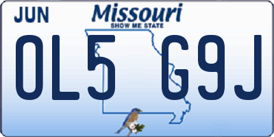 MO license plate OL5G9J